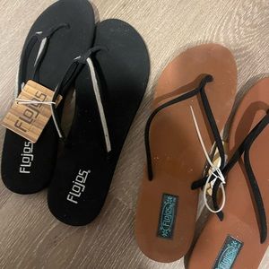 New flip flops size 11 both for $10